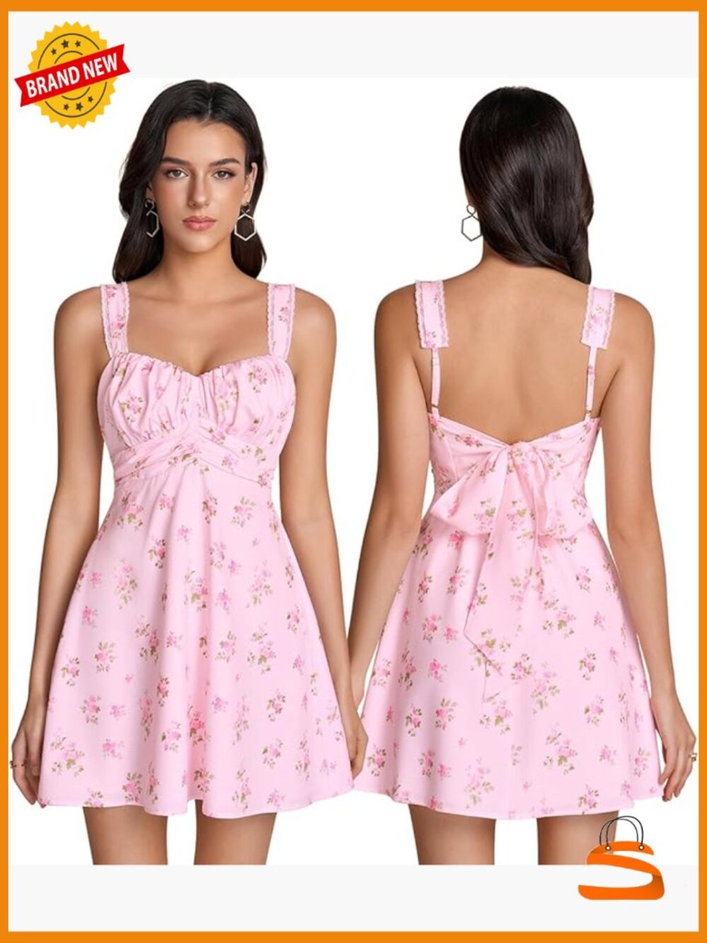 Corset Mini Dress Lace Floral Sweetheart Graduation Bow Tie Back Casual